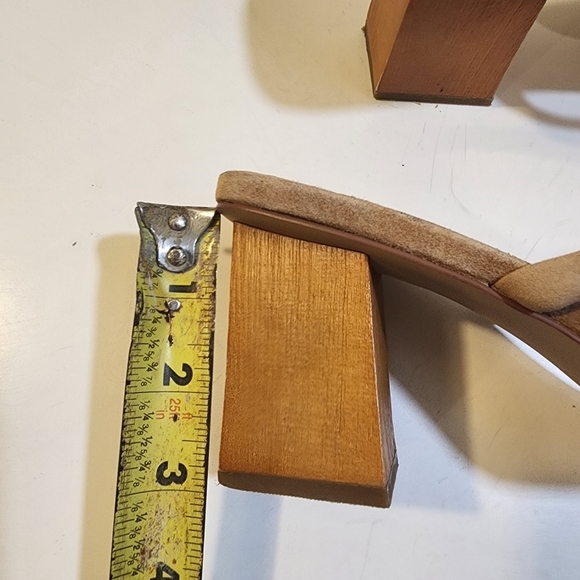 Steve Madden Honey Slide Block heels Strappy Leather Upper Sandals size 9.5M - Picture 8 of 9